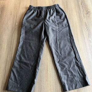 Via Masini 80 Pull on Wool Blend Gray Trousers - Large (size 46